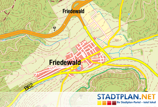 Stadtplan Friedewald, Hersfeld-Rotenburg, Hessen,    Deutschland - stadtplan.net